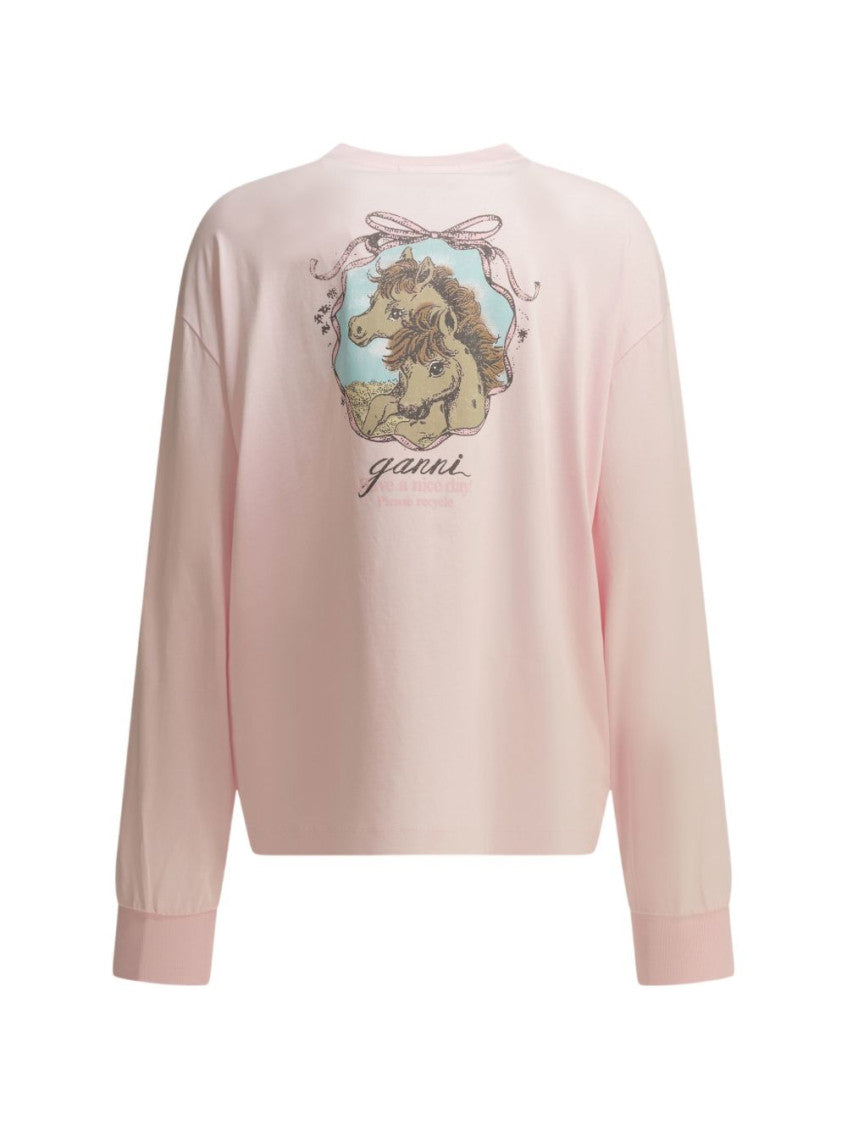 Pink Logo Crew Neck Sweatshirt 2