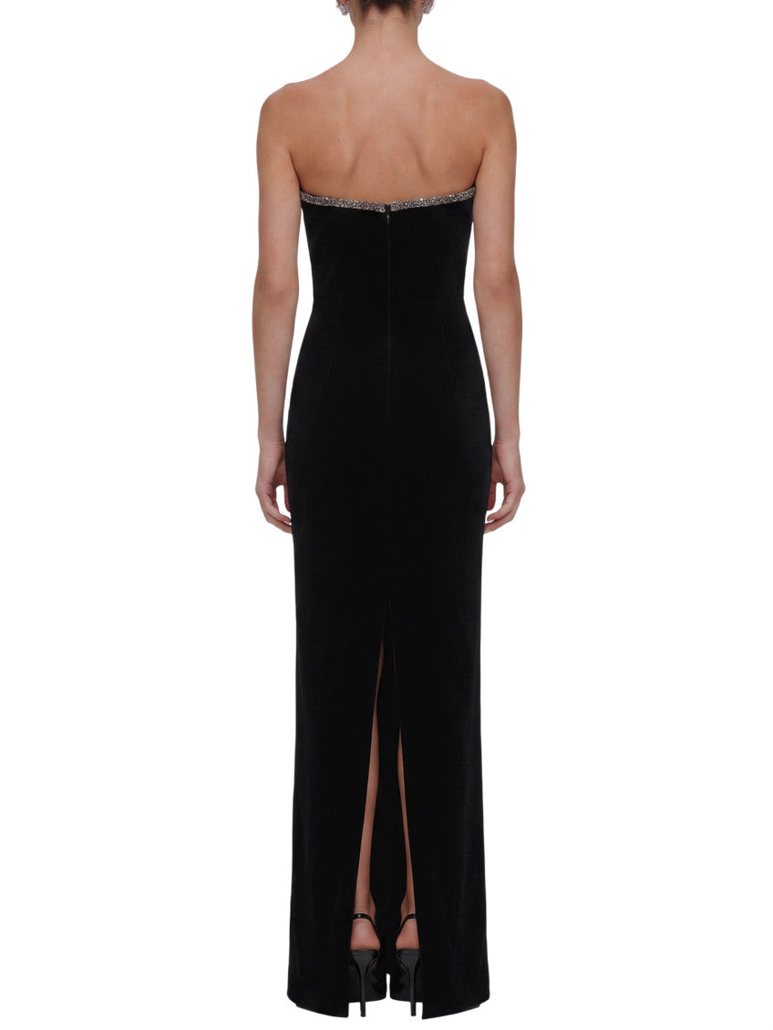Black Sweet Heart Neck Maxi Dress 2