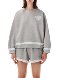 Grey Logo Crew Neck Sweatshirt 1