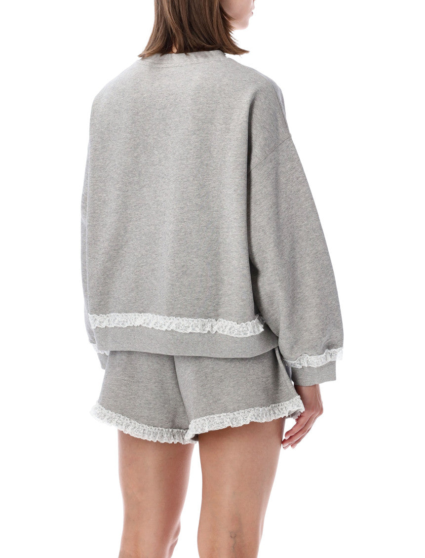 Grey Logo Crew Neck Sweatshirt 2