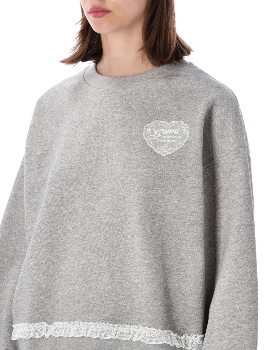 Grey Logo Crew Neck Sweatshirt 3