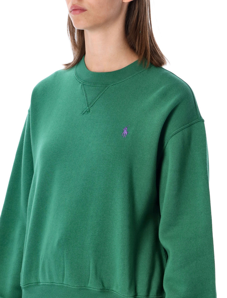 Green Logo Crew Neck Sweatshirt 3