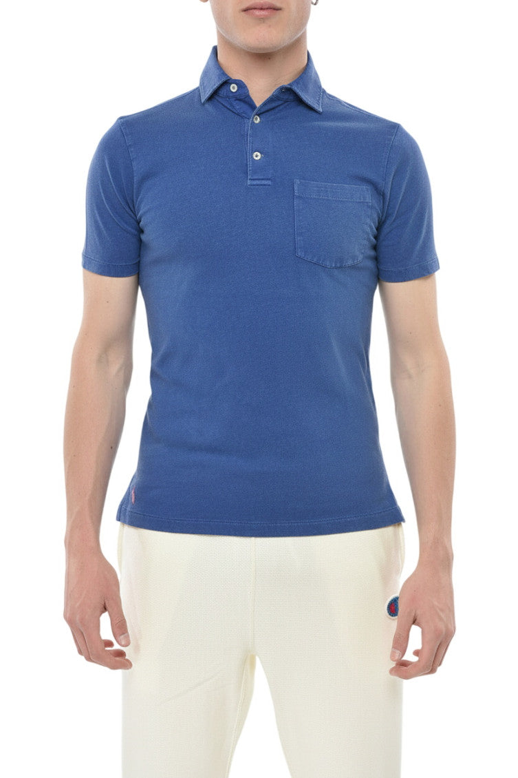 Blue Shirt Collar Polo 1