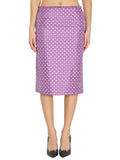 Purple Printed Knee Length Skirt 1