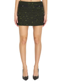 Black Textured Above Knee Skirt 1