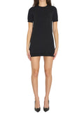 Black Embellished Crew Neck Mini Dress 1