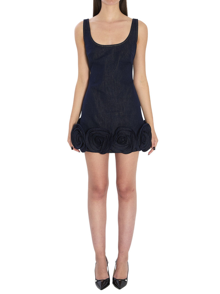 Blue Scoop Neck Mini Dress 1