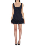 Blue Scoop Neck Mini Dress 1