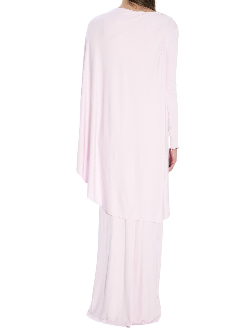 Pink Solid Full Length Dress 2