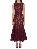 Maroon Crew Neck Midi Dress 1
