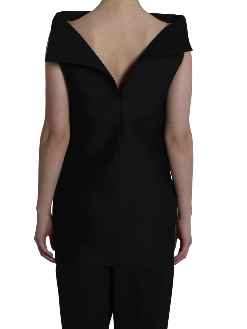 Black V Neck Mini Dress 2