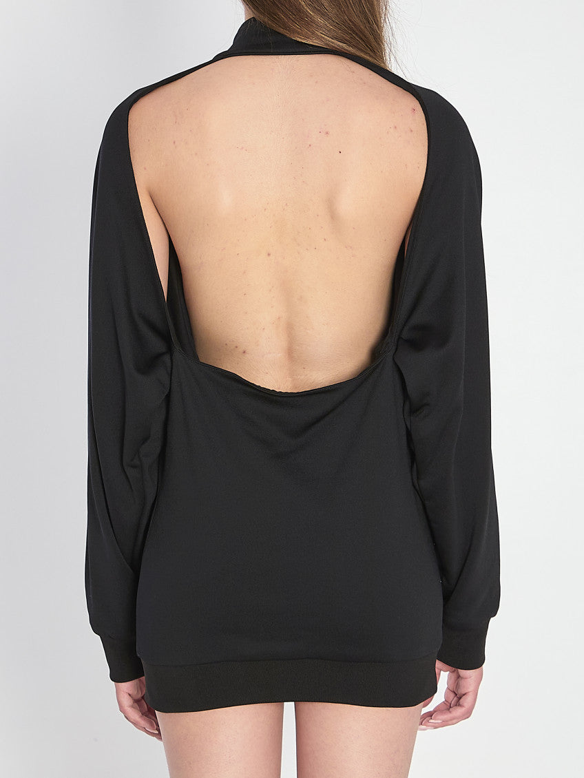 Black Band Collar Mini Dress 2