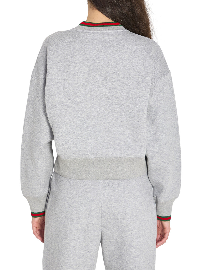 Grey V Neck Sweatshirt 2