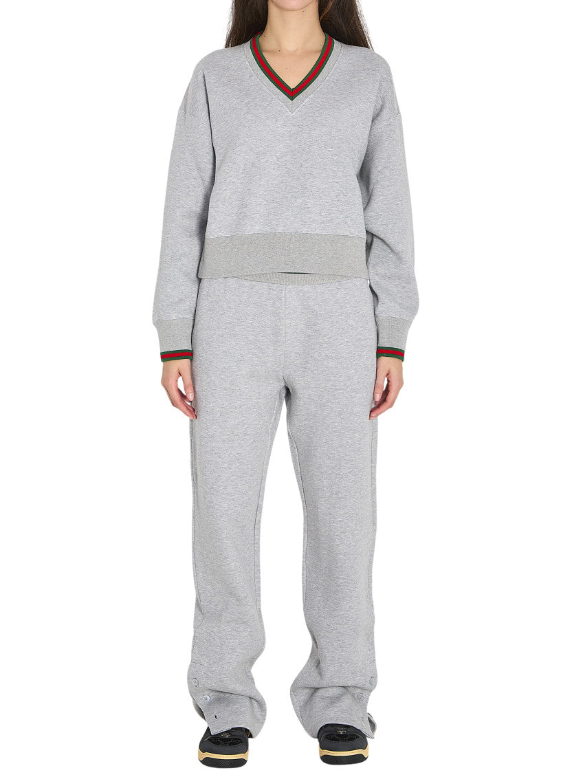 Grey V Neck Sweatshirt 3