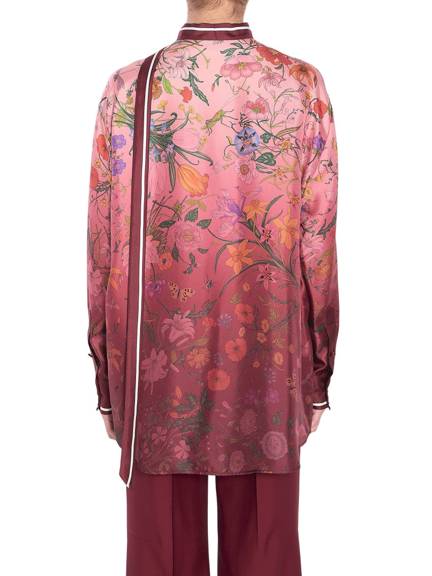 Pink Loose Floral Shirt 2