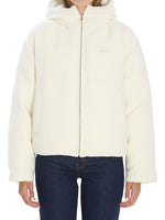 White Solid Hood Jacket 1