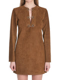 Brown Logo Crew Neck Mini Dress 1