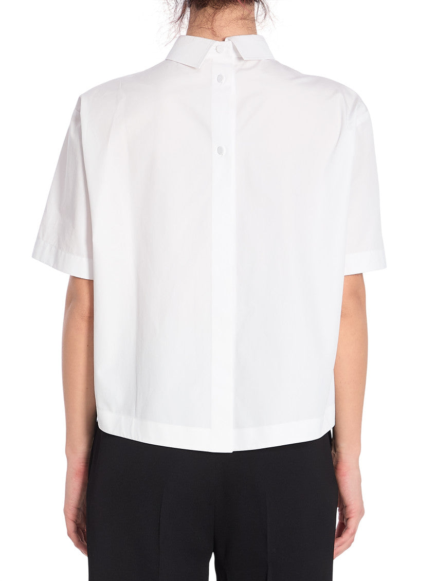 White Boxy Logo Shirt 2