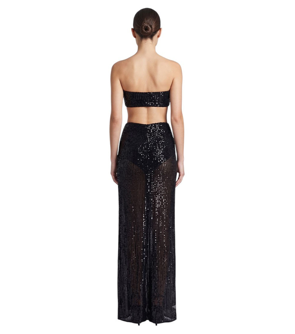 Black Strapless Maxi Dress 2