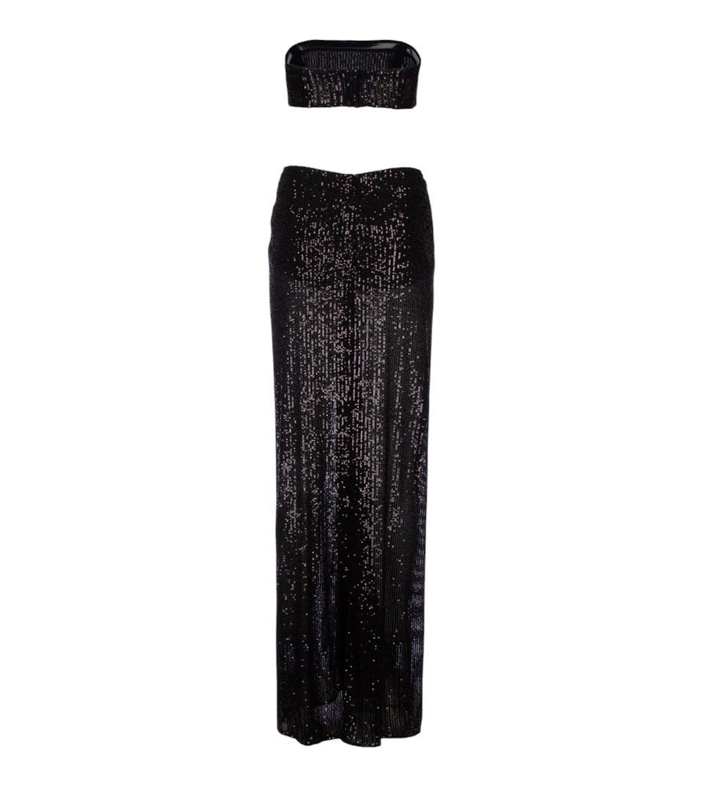 Black Strapless Maxi Dress 4