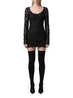 Black Scoop Neck Mini Dress 1