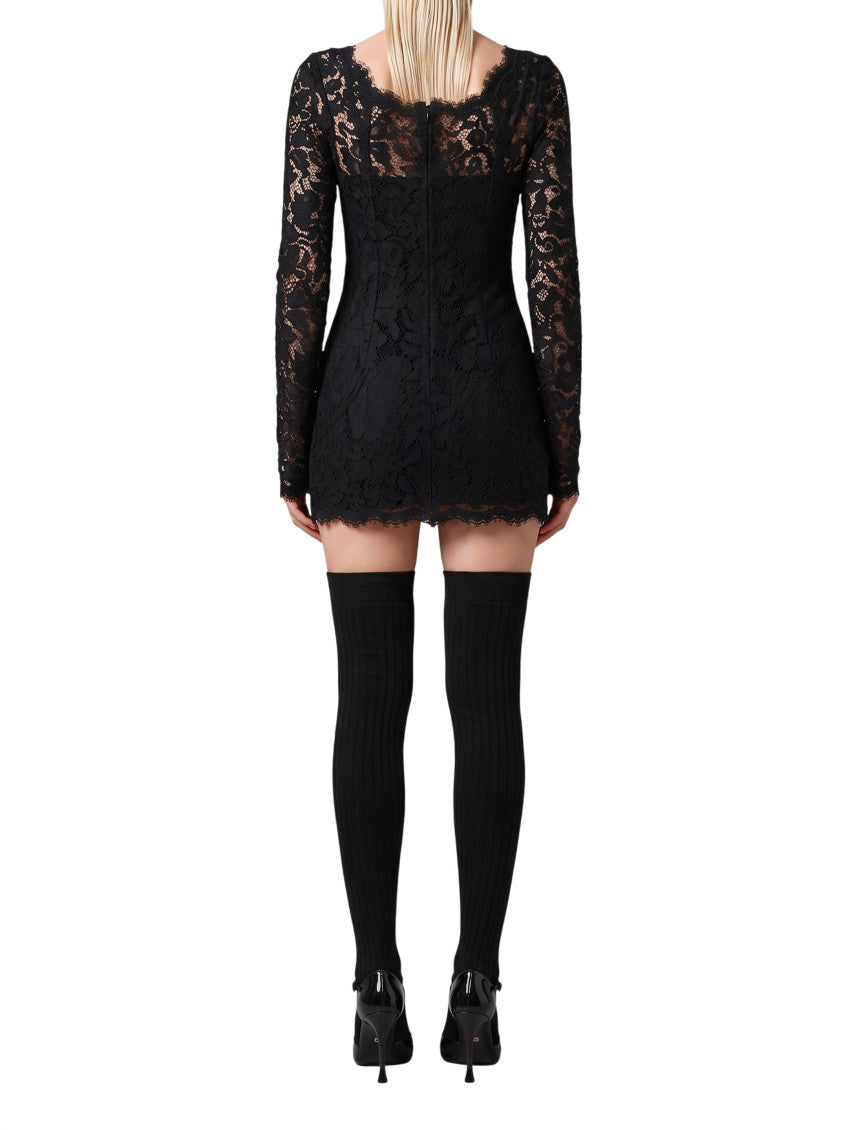 Black Scoop Neck Mini Dress 2