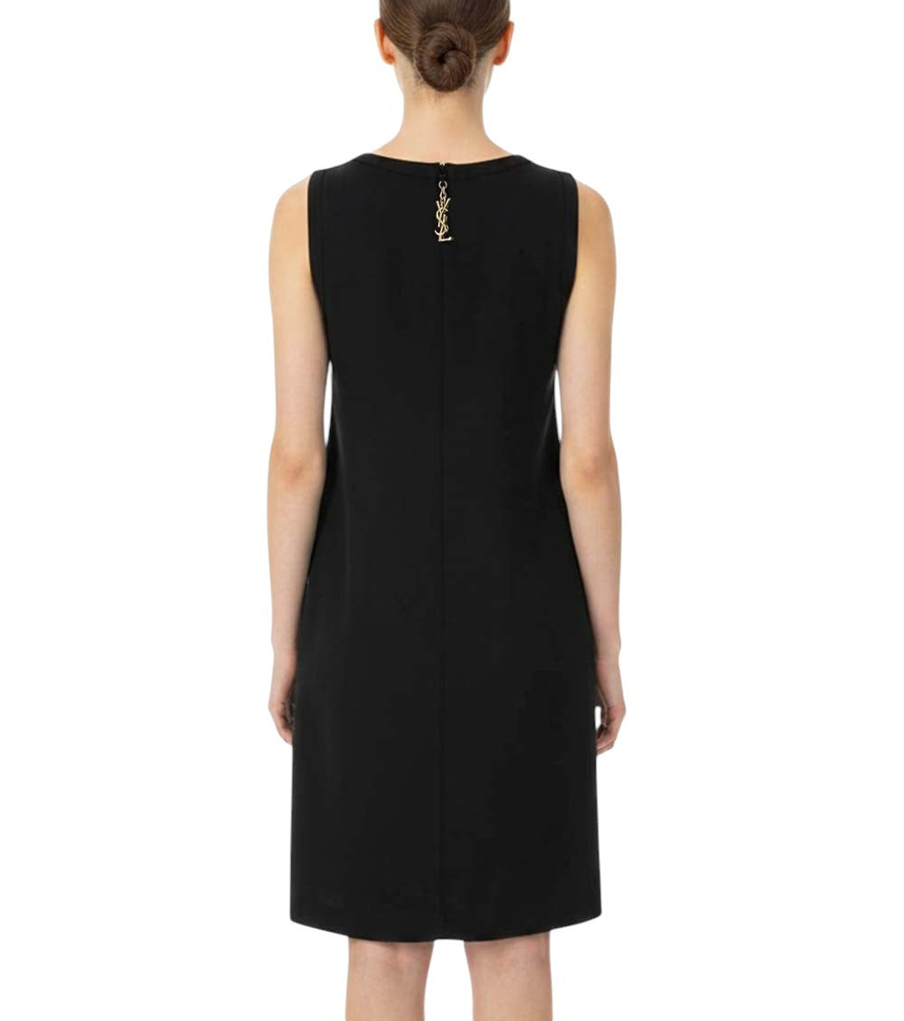 Black Scoop Neck Mini Dress 4