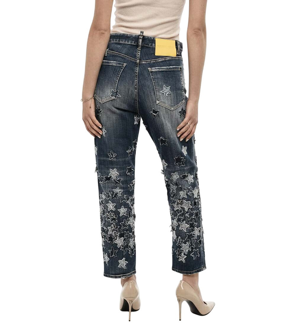 Blue Slim Mid Rise Jeans 2