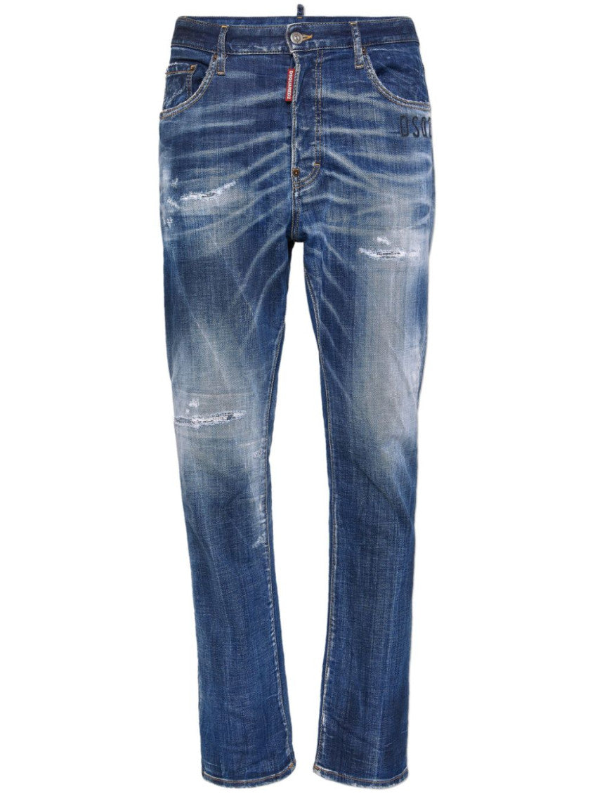 Blue Mid Rise Jeans 1