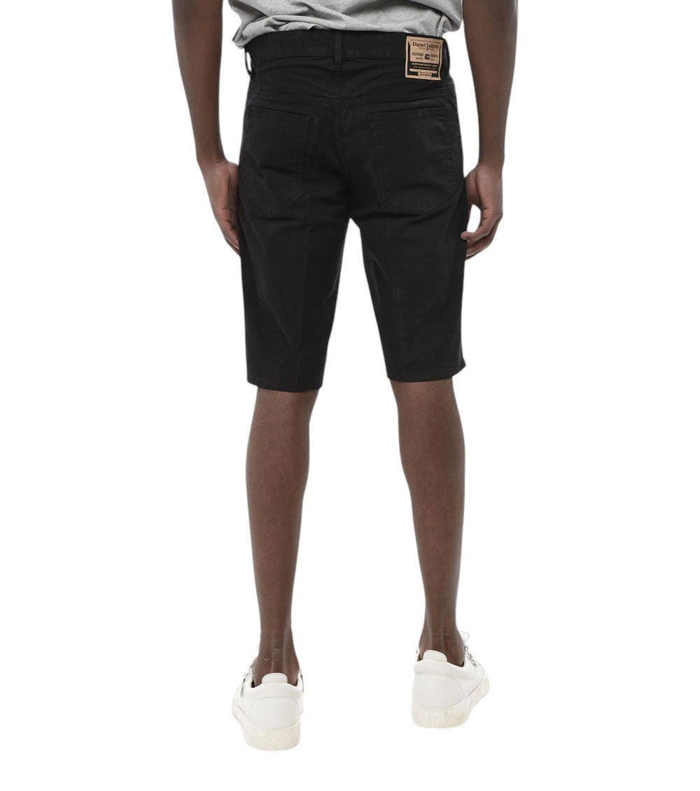 Black Slim Solid Shorts 2