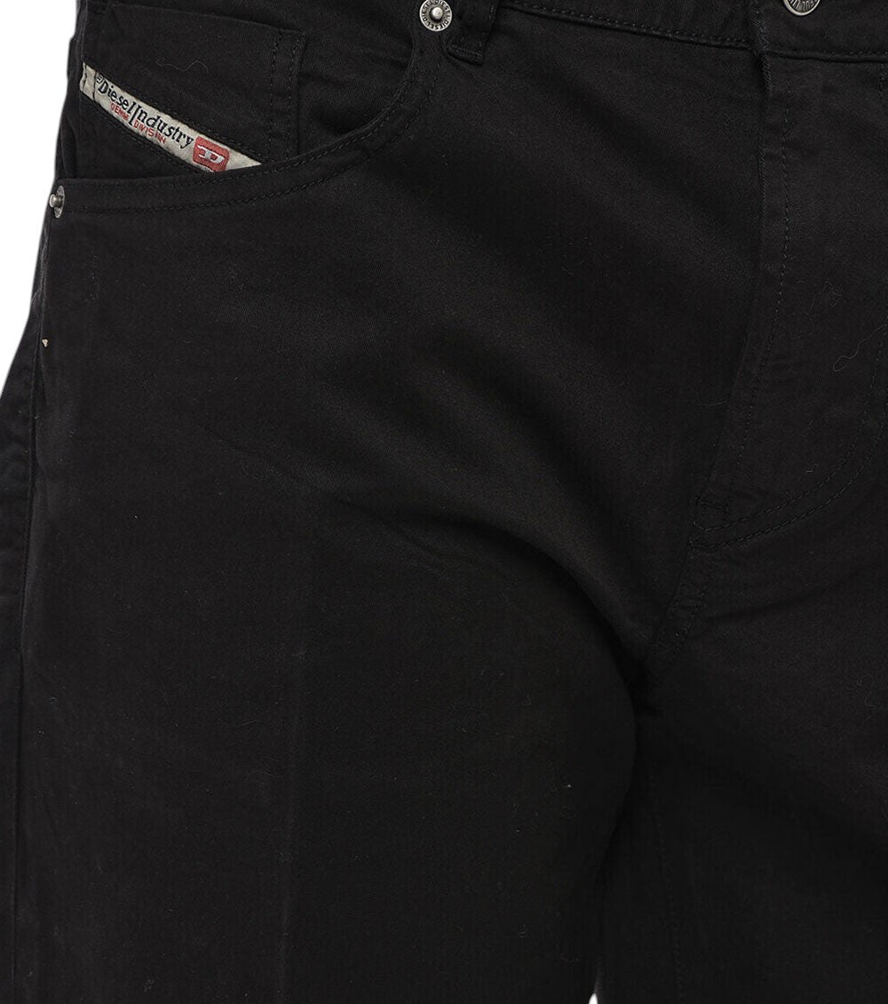 Black Slim Solid Shorts 3