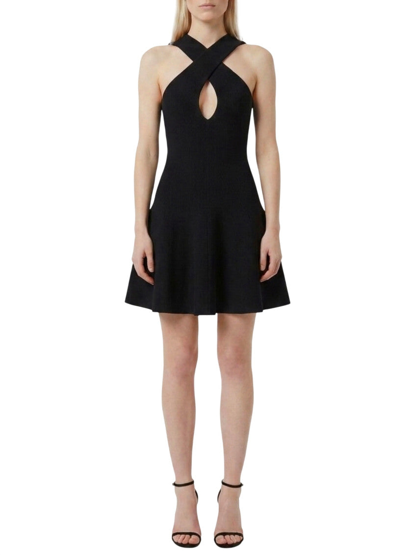Black Halter Neck Mini Dress 1
