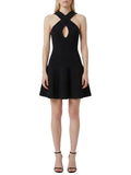 Black Halter Neck Mini Dress 1