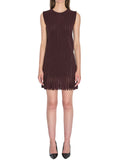 Dark Brown Crew Neck Mini Dress 1