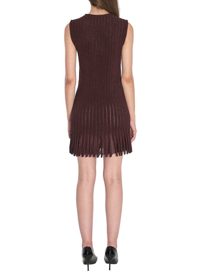 Dark Brown Crew Neck Mini Dress 2