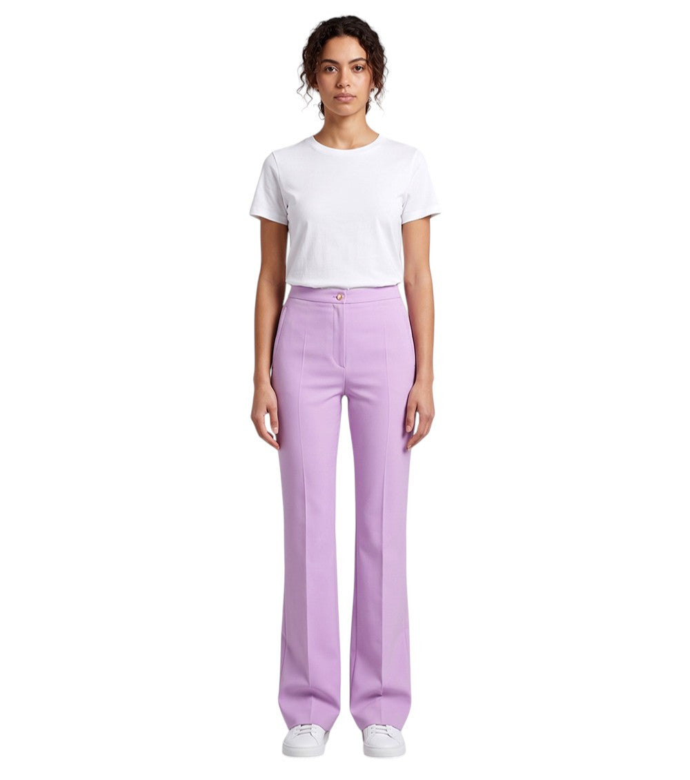 Purple Slim Flat Front Pant 2