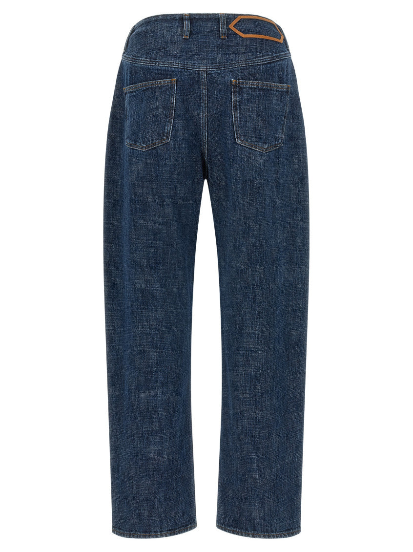 Blue Mid Rise Jeans 2