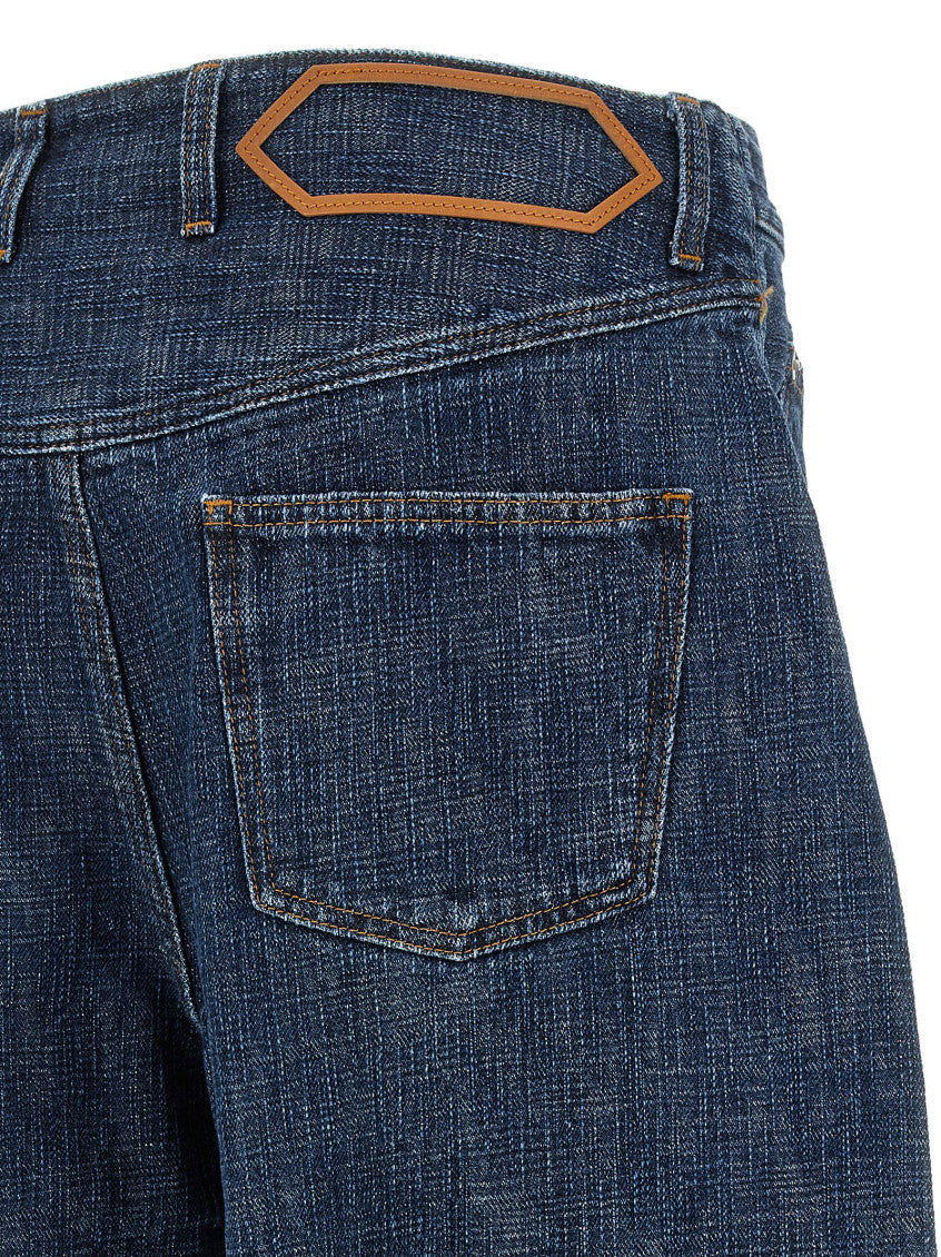 Blue Mid Rise Jeans 4