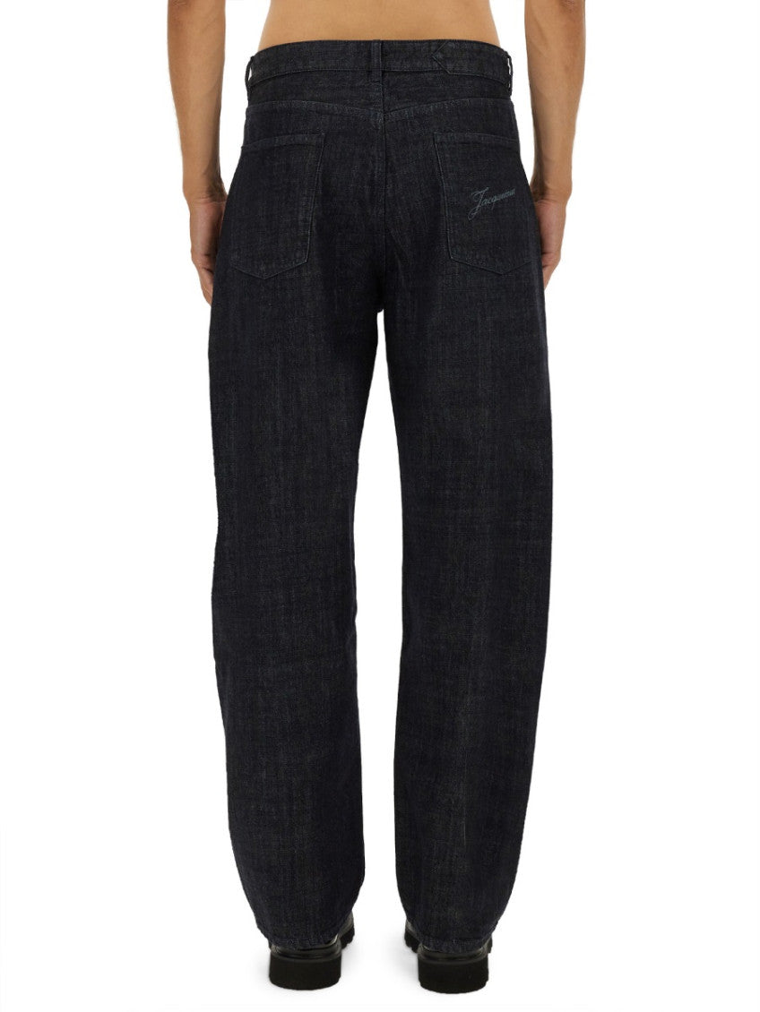 Dark Blue Loose Jeans 3