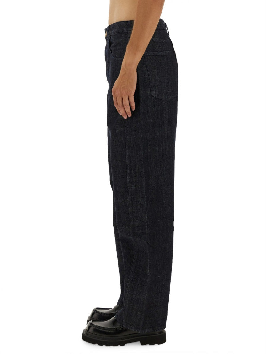 Dark Blue Loose Jeans 4