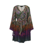 Multicolor Paisley V Neck Mini Dress 1