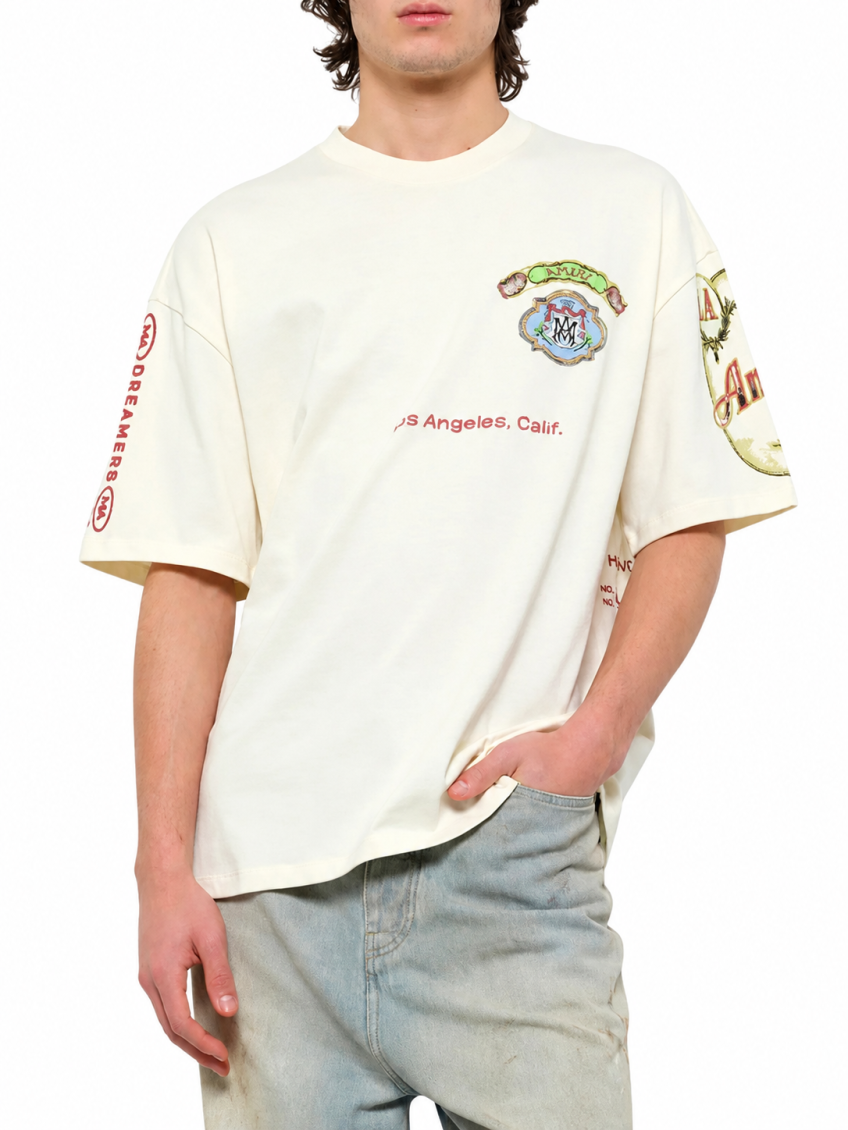 White Crew Neck T-Shirt 2