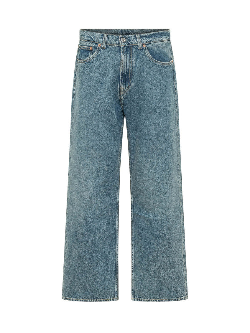 Blue Straight Mid Rise Jeans 1