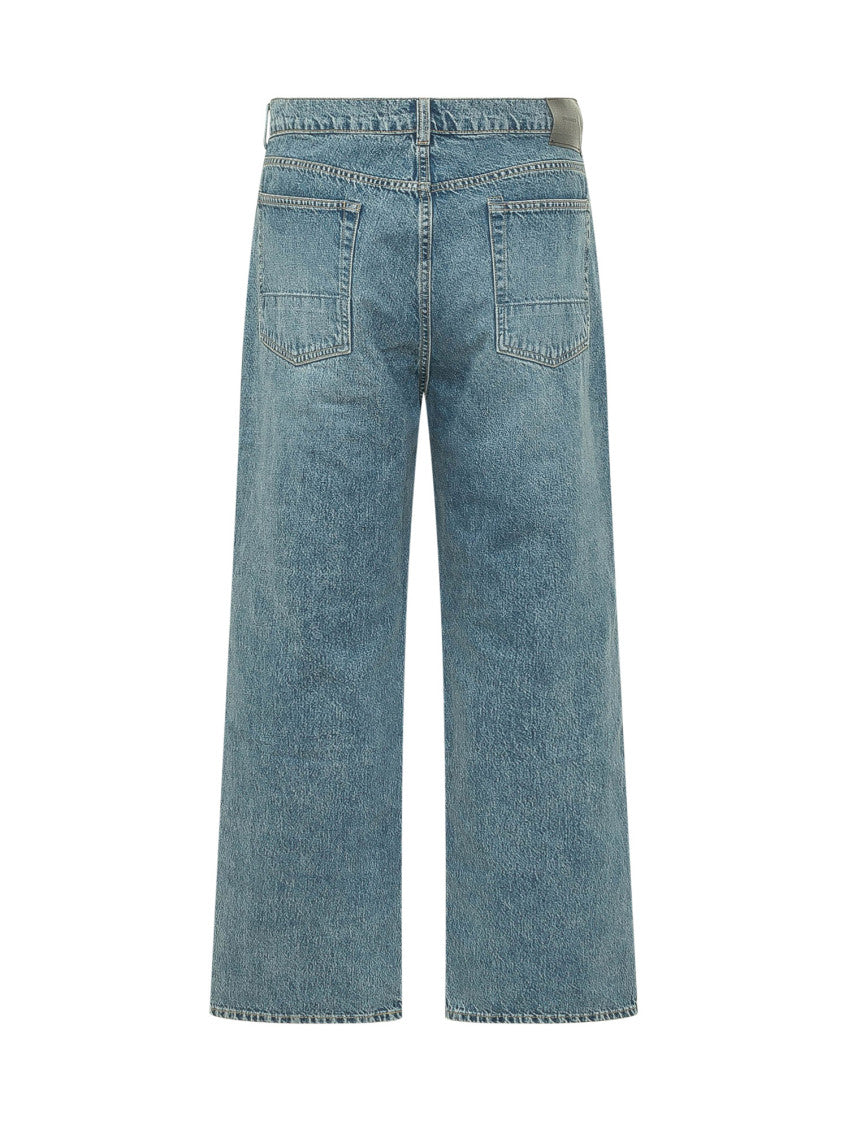 Blue Straight Mid Rise Jeans 2