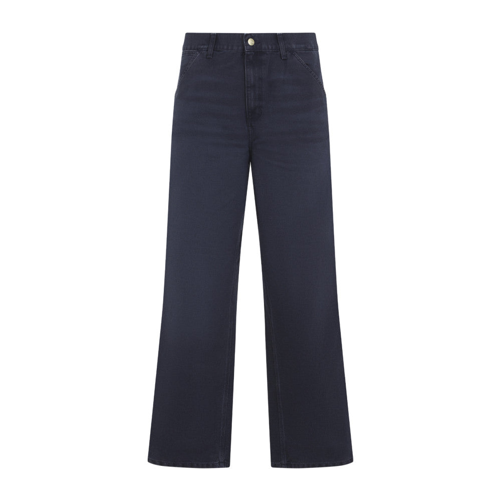 Navy Blue Straight Leg Jeans 1