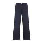 Navy Blue Straight Leg Jeans 1