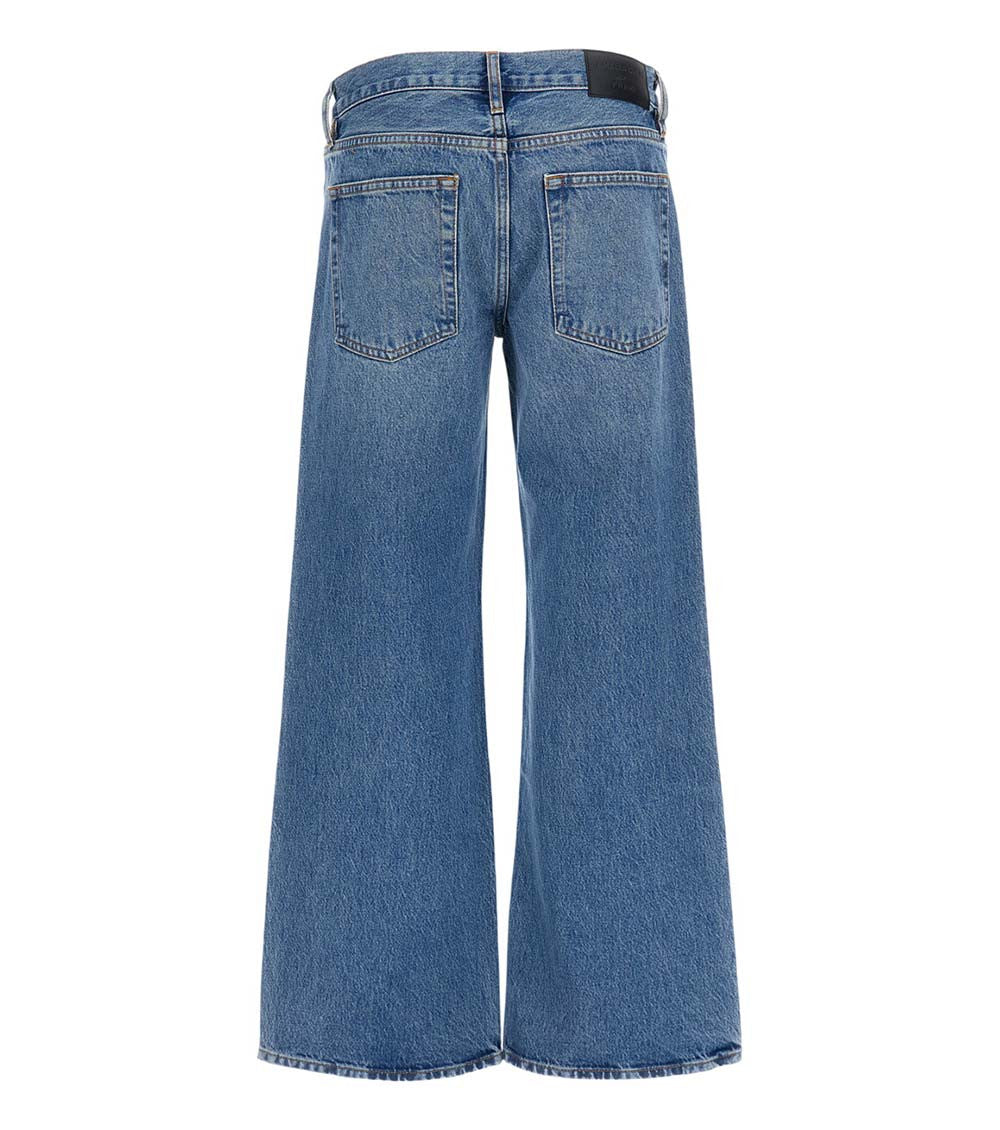 Dark Blue Flared High Rise Jeans 2