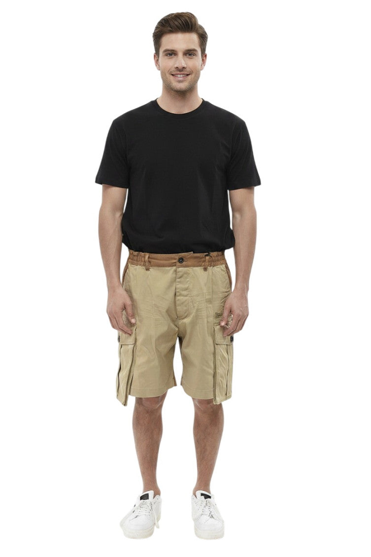 Beige Regular Solid Shorts 1