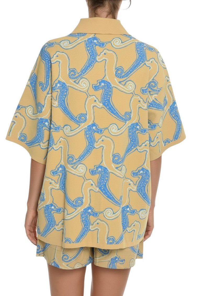 Multicolor Oversized Embroidered Shirt 2