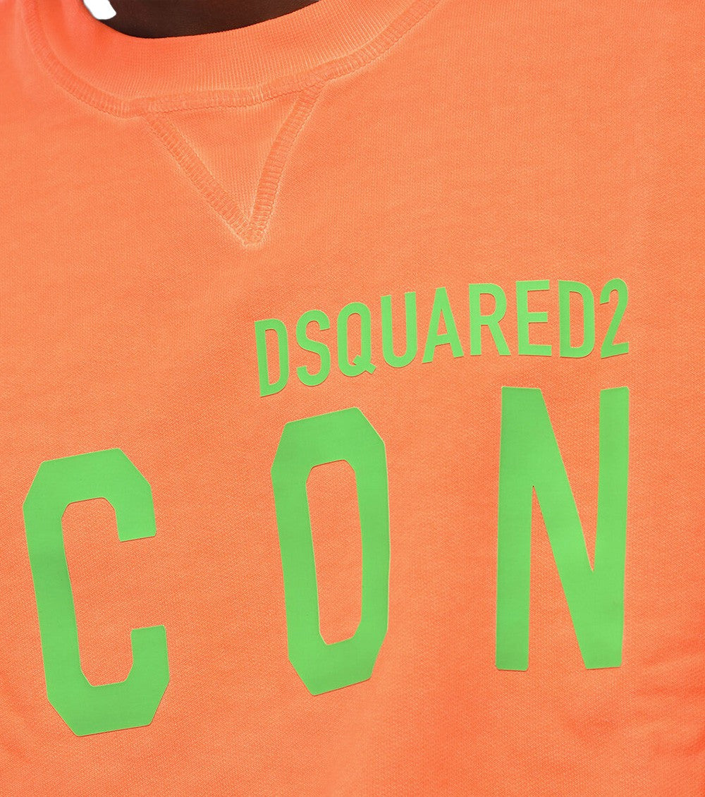 Orange Crew Neck Sweatshirt 3